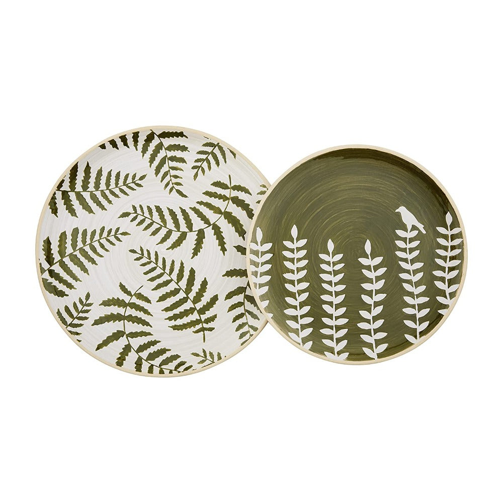 Mud Pie Green Leaf Nested Platters