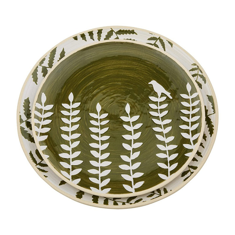 Mud Pie Green Leaf Nested Platters