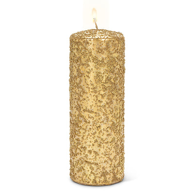 Gold Icy Candle - Large | Putti Christmas Celebrations