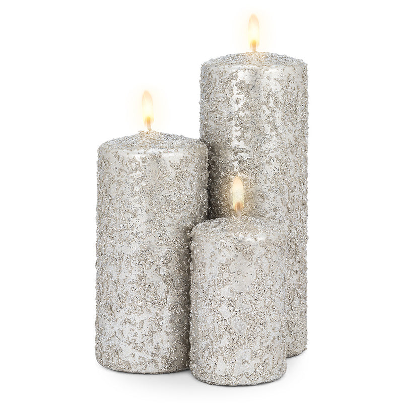 Silver Icy Candle - Large