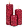 Small Red Icy Candle -  Putti Christmas Celebrations