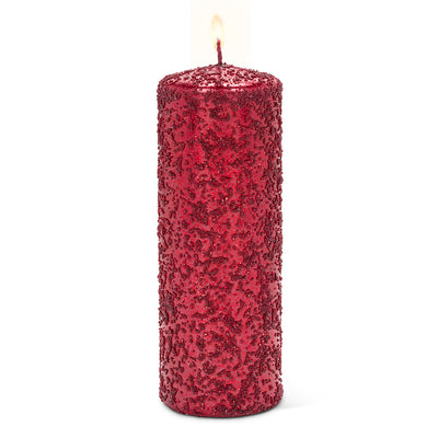 Red Icy Candle - Large | Putti Christmas Celebrations