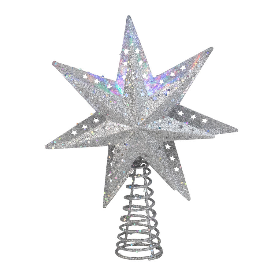 Kurt Adler Silver Star Projection LED Treetop