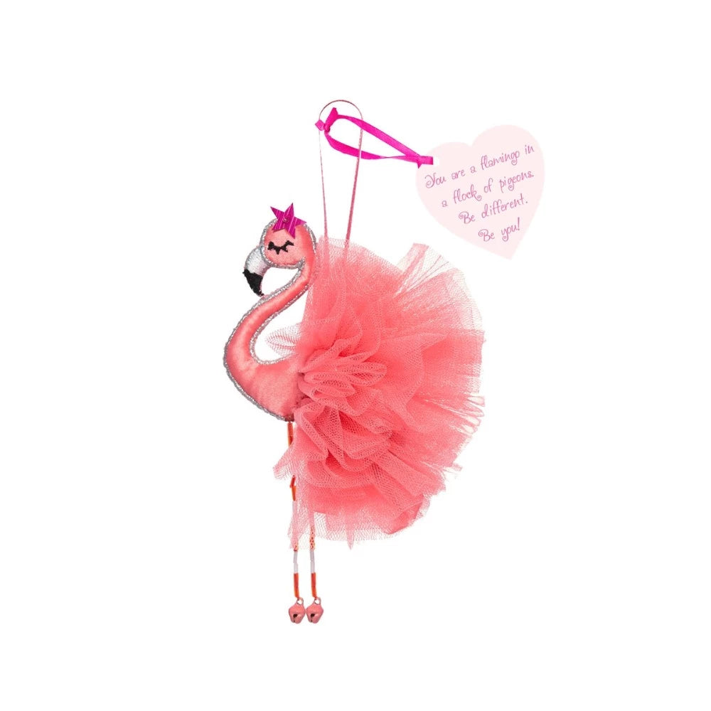 'You Are a Flamingo in a Flock of Pigeons' Coral Flamingo Ornament