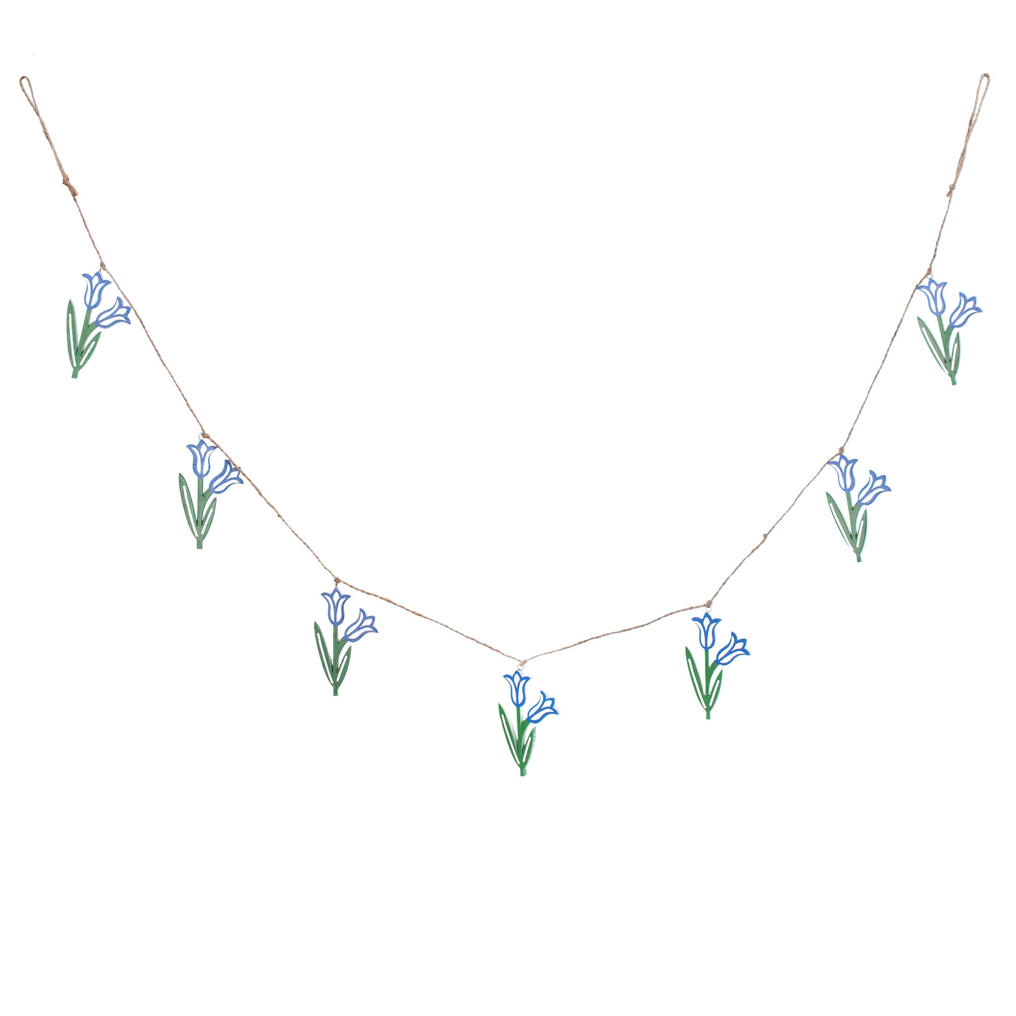 Wood Fretwork Bluebell Garland