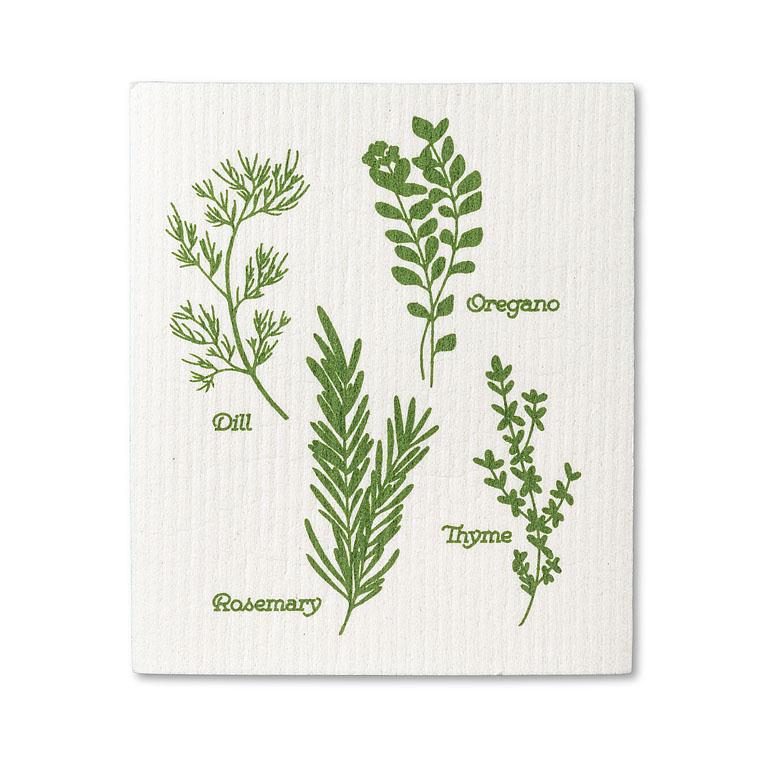 Herbs Swedish Dish Cloths - Set of 2  | Putti Fine Furnishings 