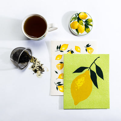 Lemons Swedish Dish Cloths-Set of 2 | Putti Fine Furnishings