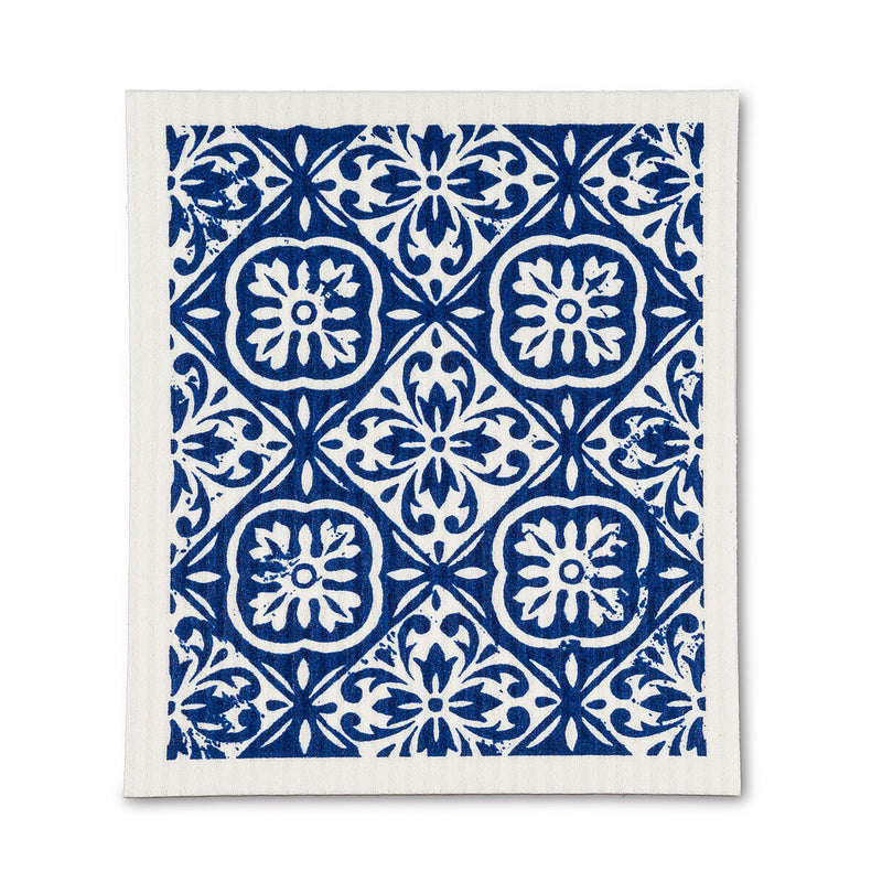 Blue Tile Dishcloths - Set of 2 | Putti Fine Furnishings 