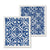 Blue Tile Dishcloths - Set of 2 | Putti Fine Furnishings 