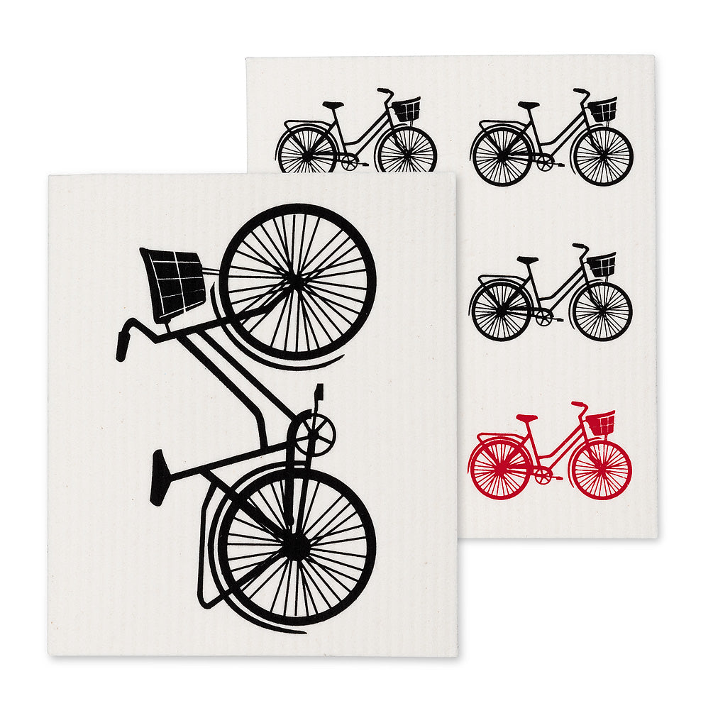 Bicycle Swedish Dish Cloth - set of 2 | Putti Fine Furnishings Canada 