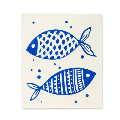 Blue Fish Swedish Dish Cloths - Set of 2  | Putti Fine Furnishings