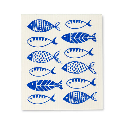 Blue Fish Swedish Dish Cloths - Set of 2  | Putti Fine Furnishings