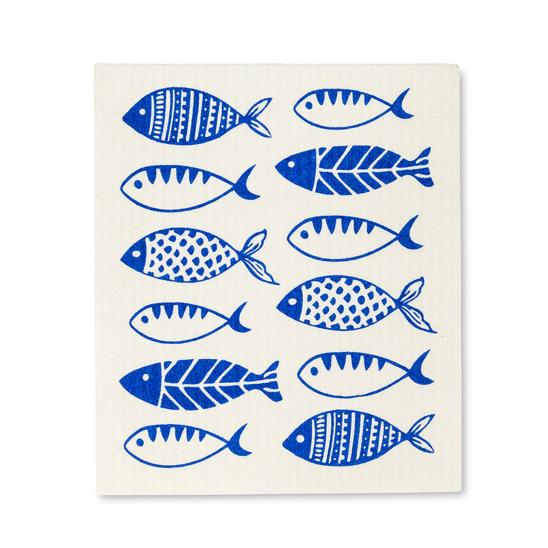 Blue Fish Swedish Dish Cloths - Set of 2  | Putti Fine Furnishings 