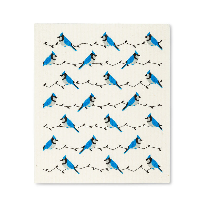 Blue Jay Swedish Dish Cloth - set of 2