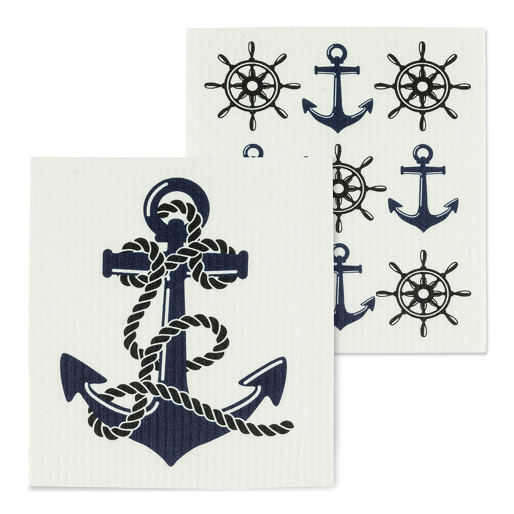 Anchor Swedish Dish Cloths - Set of 2 |  Putti Fine Furnishings 