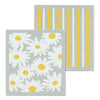 Daisy & Stripe Swedish Dish Cloths - Set of 2 |  Putti Fine Furnishings