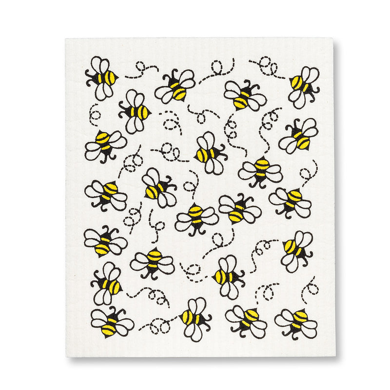 Allover Bees Swedish Dish Cloths-Set of 2  | Putti Fine Furnishings 