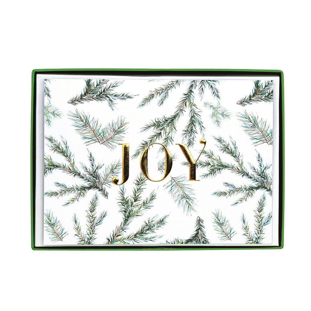 "Joy" Branches Holiday Petite Boxed Cards | Putti Christmas Canada 