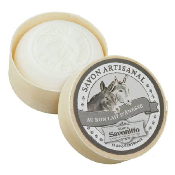 Maitre Savonitto - Lait d’ânesse Round Soap in Wood Box