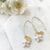 Single Flower Blossom Earrings - White