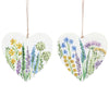 Spring Meadow Flat Wood Heart Ornament