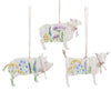 Spring Meadow Flat Wood Cow Ornament
