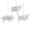 Spring Meadow Flat Wood Cow Ornament