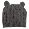 Elegant Baby Classic Cable Knit Hat with Ears - Charcoal, EB-Elegant Baby, Putti Fine Furnishings