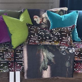 Designers Guild Delft Flower Noir Throw, DG-Designers Guild, Putti Fine Furnishings