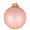 Coral with Coral Lace Glass Ball Ornaments - Set of 4 | Putti Christmas