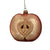 Sugared Red Half Apple Glass Ornament