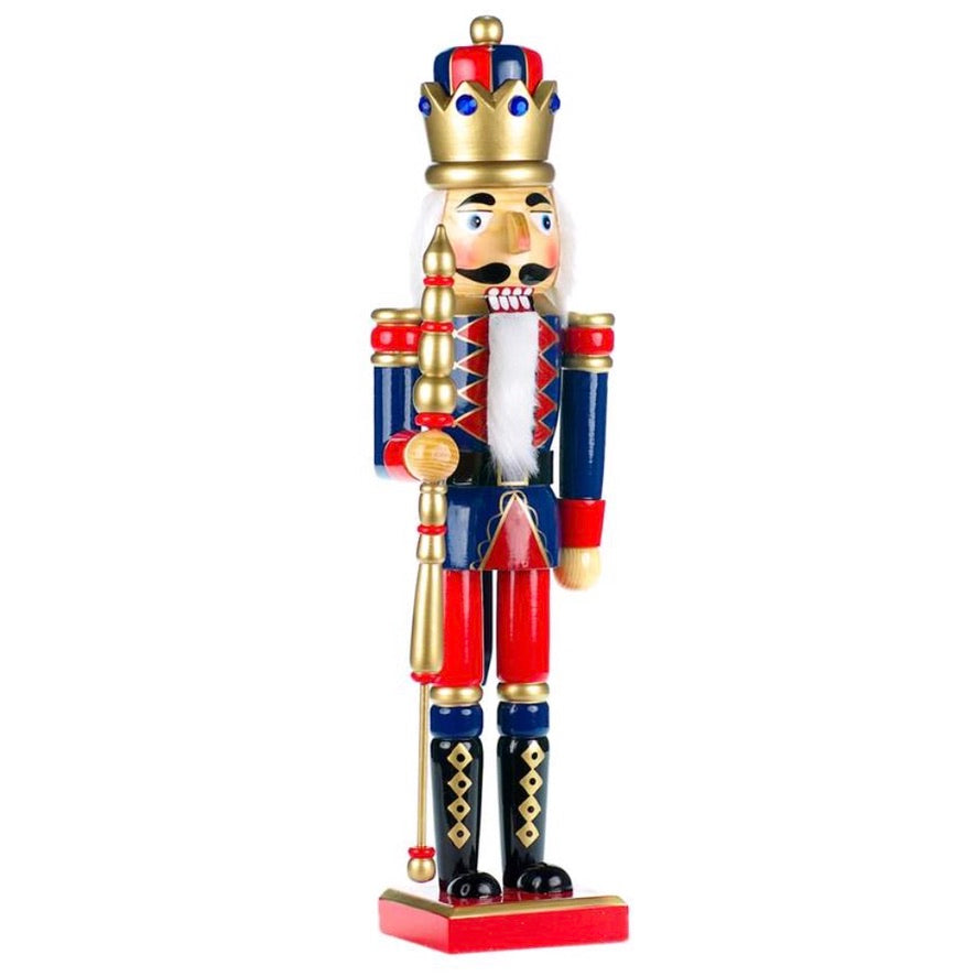 Red and Blue Nutcracker King | Putti Christmas 