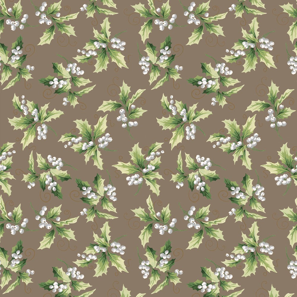 Victorian Holly Christmas Wrapping Paper Roll