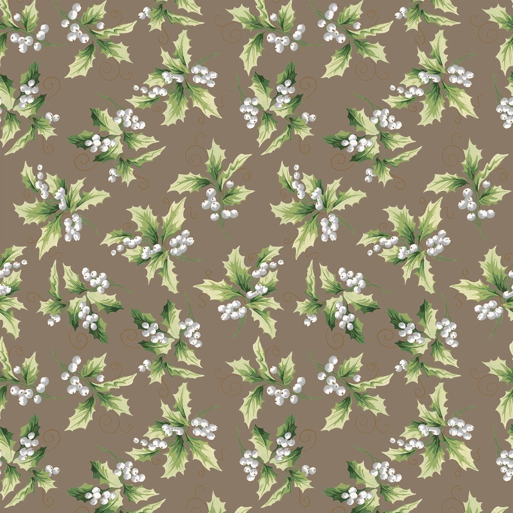 Victorian Holly Christmas Wrapping Paper Roll