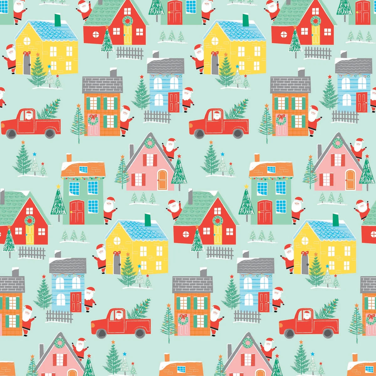 Santa's Village Christmas Wrapping Paper Roll | Putti Christmas 