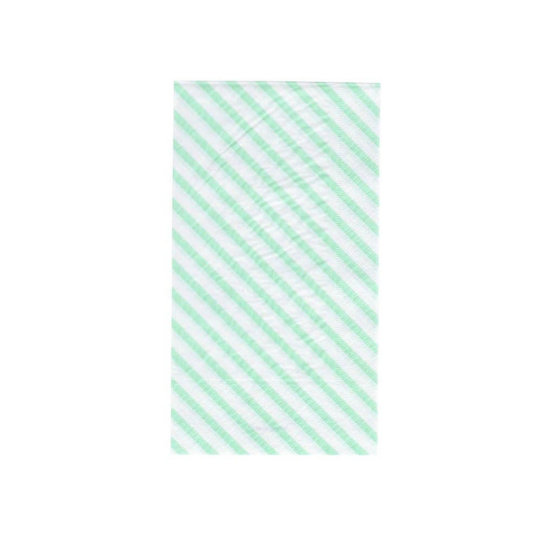 Mint Striped Buffet Guest Paper Napkins