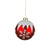 Matte Red Snow Capped Glass Ball Ornament