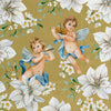 Cherubs and Flowers Luncheon Napkins - Gold | Putti Christmas Celebrations