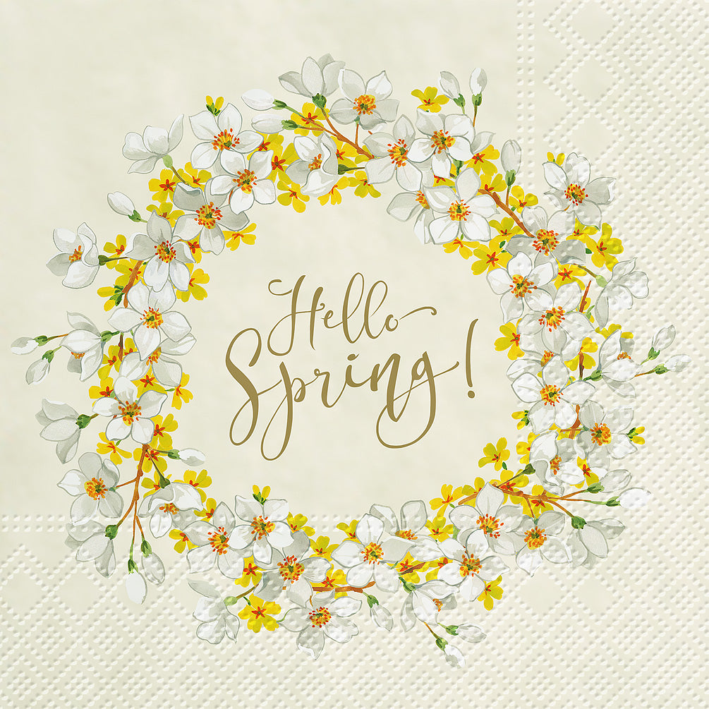 "Hello Spring" Paper Napkins - Lunch | Putti Easter Celebrations 