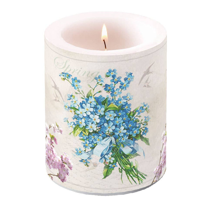 "Laura" Forget me Not Candle - Large | Putti Fine Furnishings Canada 