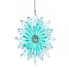 Kurt Adler Turquoise and Clear Snowflake Ornament