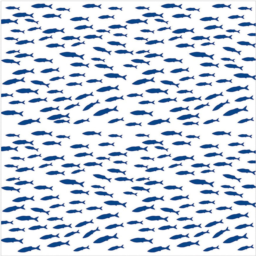 Blue Swiming Fish Napkins, AC-Abbott Collection, Putti Fine Furnishings