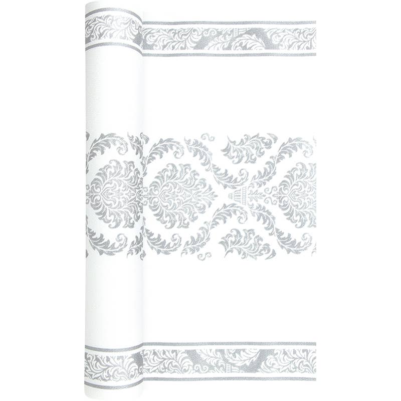 Elegant Silver Airlaid Table Runner | Putti Fine Furnishings 