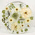 Resin Display Platter with White Pressed Flowers | Putti Fine Furnishings Canada 