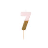 "We Heart Birthdays" Pink Glitter Number Candle - Seven, TT-Talking Tables, Putti Fine Furnishings
