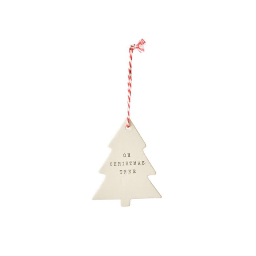 Ceramic "Oh Christmas Tree" Star Ornament