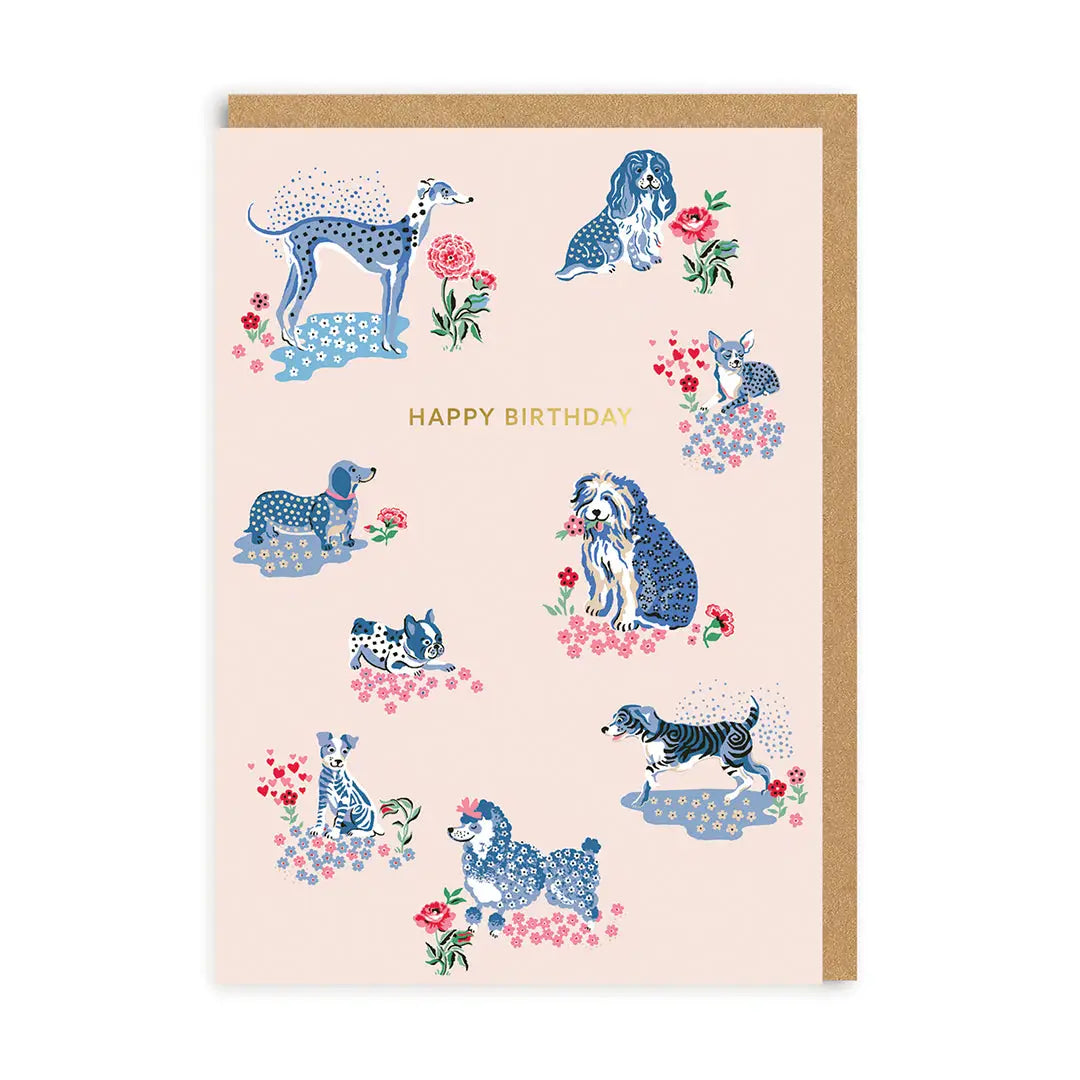 Cath Kidson Puppy Fields Birthday Card