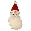 Felt Blanket Stitched Santa Head Ornament | Putti Christmas Canada