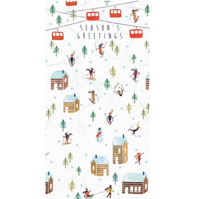 Ski Resort “Season’s Greetings” Money Wallet Christmas Card | Putti Christmas 