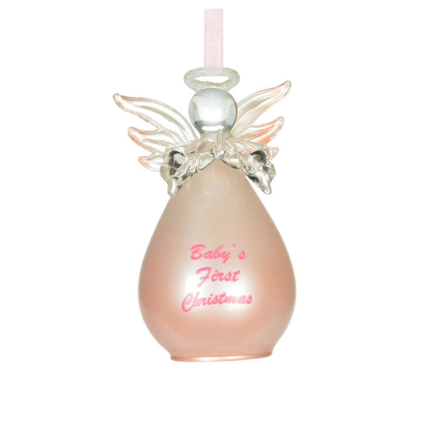 "Baby's First Christmas" Blown Glass Angel